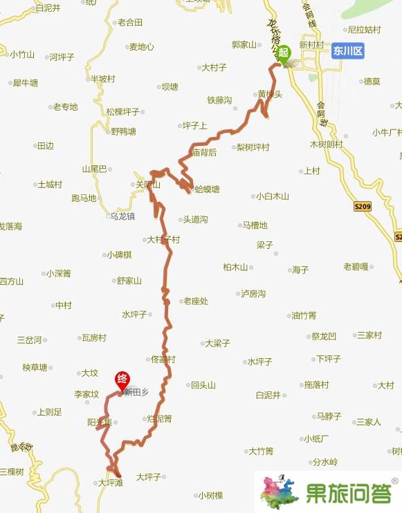 從東川到東川紅土地(新田鄉(xiāng))共41.6公里,東川到東川紅土地(新田鄉(xiāng))2小時(shí)10分鐘